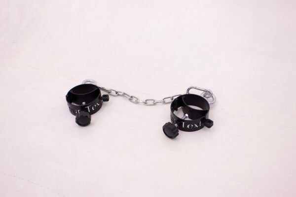 metal cuffs with text