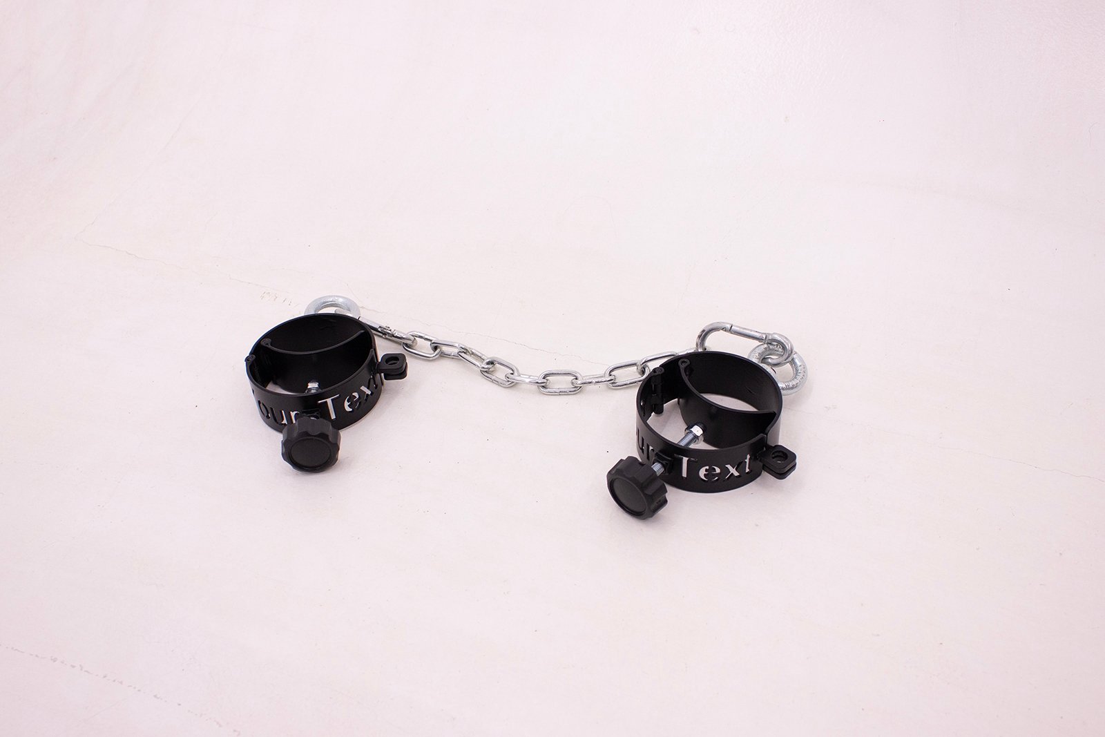 metal cuffs with text